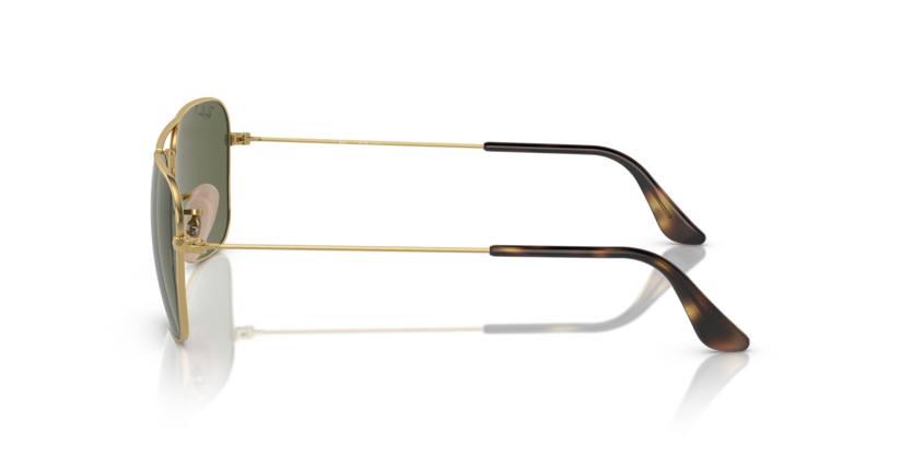 RAYBAN METAL ARISTA GOLD POLARISED SQUARE FULL SUNGLASS