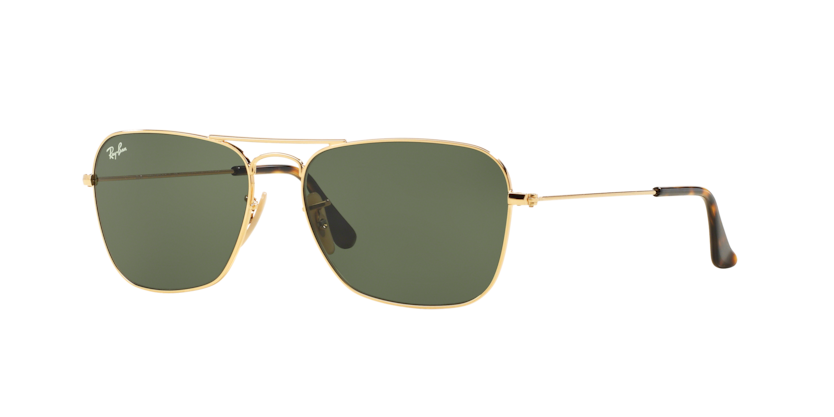 RAYBAN METAL ARISTA GOLD SQUARE FULL SUNGLASS