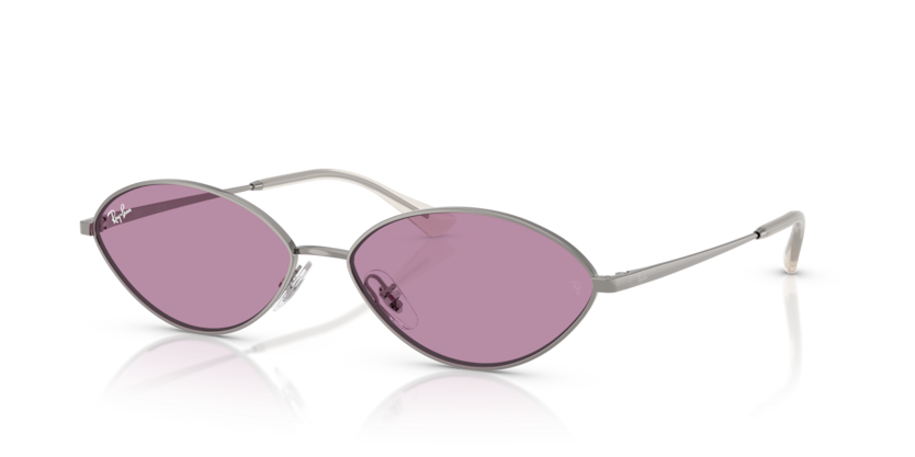 RAYBAN METAL GUNMETAL OVAL FULL SUNGLASS