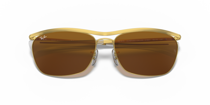 RAYBAN METAL SQUARE GOLD FULL SUNGLASS