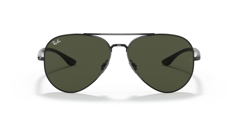 RAYBAN METAL DB AVIATOR BLACK GREEN FULL SUNGLASS
