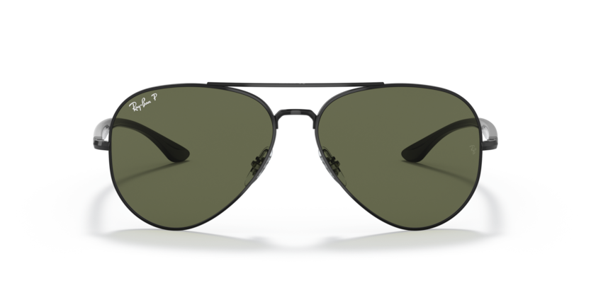 RAYBAN METAL DB AVIATOR BLACK  GREEN FULL SUNGLASS