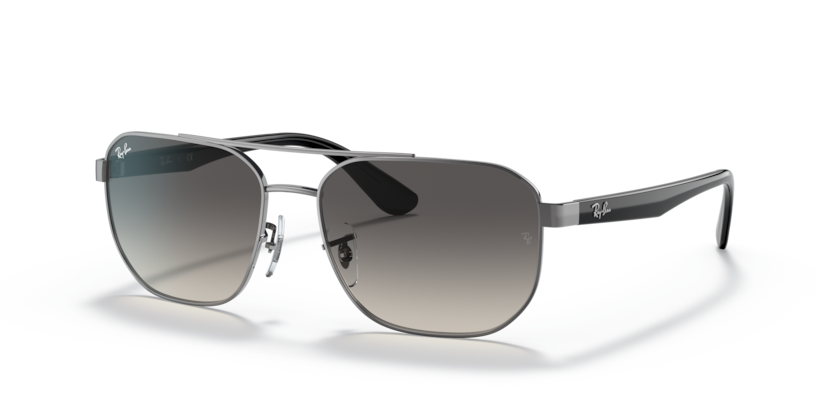 RAYBAN METAL IRREGULAR GUNMETAL FULL SUNGLASS