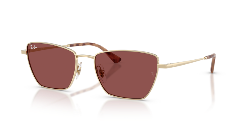 RAYBAN METAL PALE GOLD IRREGULAR FULL SUNGLASS