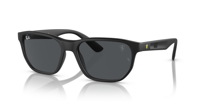 RAYBAN PLASTIC RECTANGLE BLACK FULL SUNGLASS