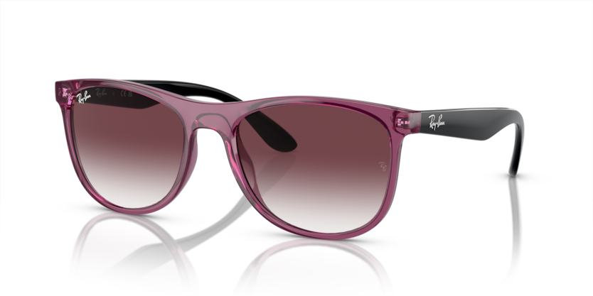 RAYBAN PLASTIC SQUARE TRANSPARENT PINK FULL SUNGLASS
