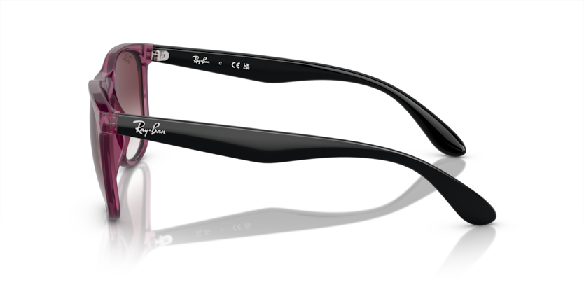 RAYBAN PLASTIC SQUARE TRANSPARENT PINK FULL SUNGLASS