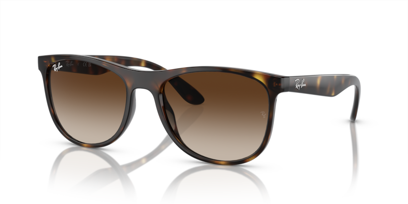 RAYBAN PLASTIC HAVANA SQUARE FULL SUNGLASS