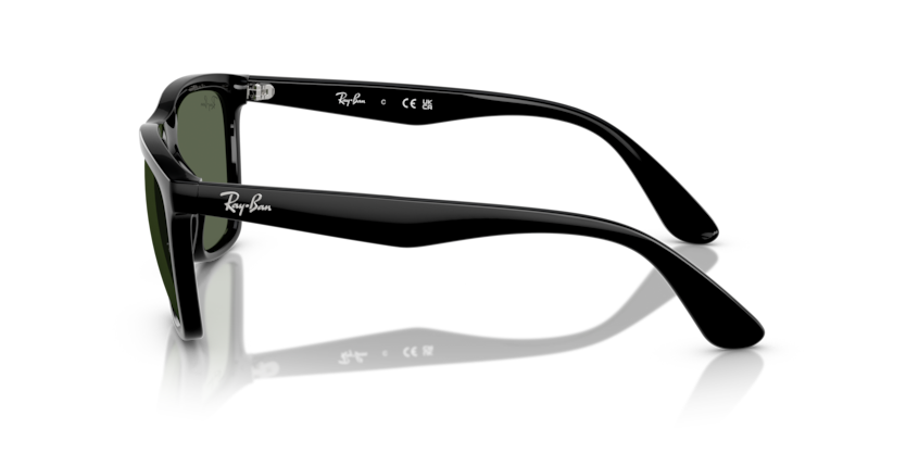 RAYBAN PLASTIC BLACK DARK GREEN WAYFARER FULL SUNGLASS