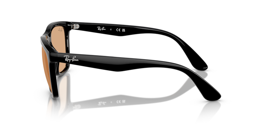 RAYBAN PLASTIC SQUARE BLACK BROWN FULL SUNGLASS