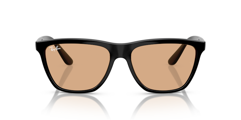 RAYBAN PLASTIC SQUARE BLACK BROWN FULL SUNGLASS