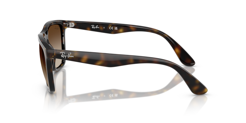 RAYBAN PLASTIC BLACK HAVANA WAYFARER FULL SUNGLASS