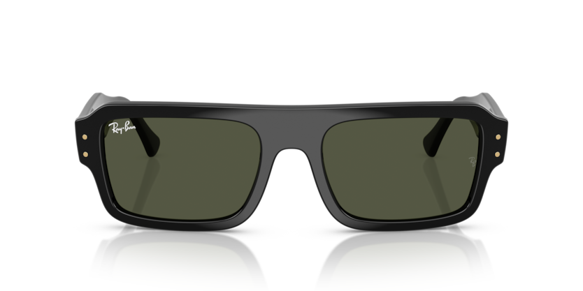 RAYBAN PLASTIC RECTANGLE BLACK FULL SUNGLASS
