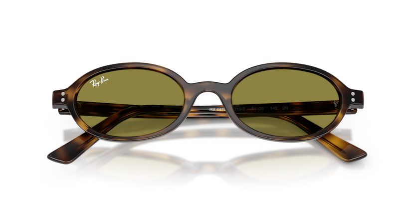 RAYBAN PLASTIC HAVANA OVAL FULL SUNGLASS