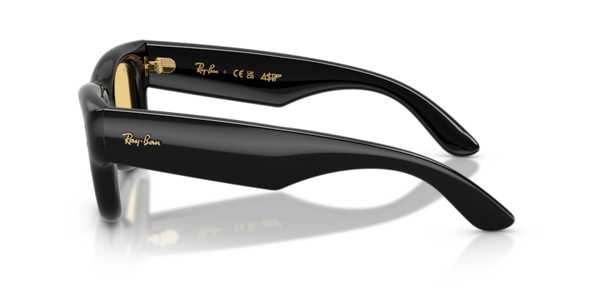 RAYBAN PLASTIC BLACK YELLOW SQUARE FULL SUNGLASS
