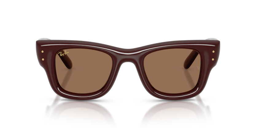 RAYBAN PLASTIC DARK BROWN SQUARE FULL SUNGLASS