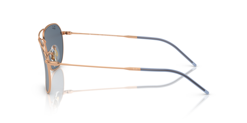 RAYBAN METAL SQUARE ROSE GOLD FULL SUNGLASS