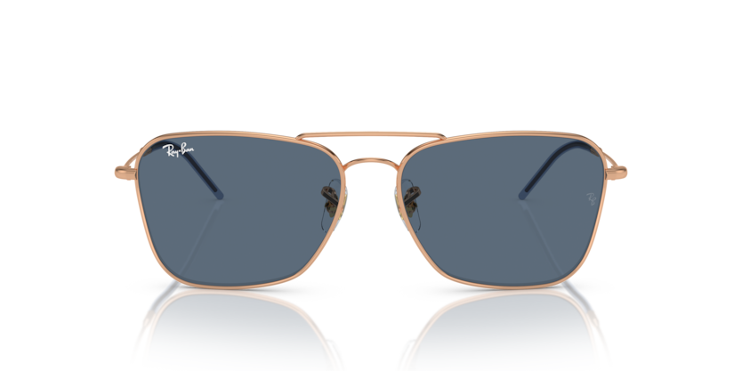 RAYBAN METAL SQUARE ROSE GOLD FULL SUNGLASS