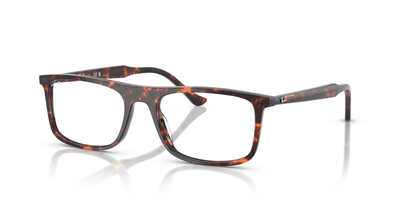 RAYBAN PLASTIC RECTANGLE RED HAVANA FULL FRAME