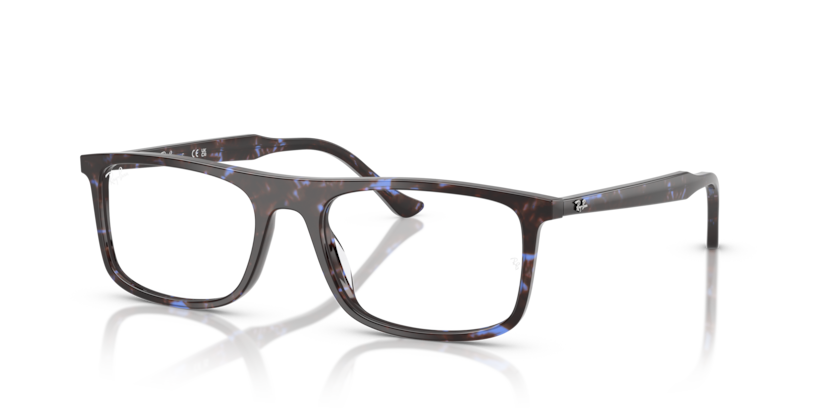RAYBAN PLASTIC RECTANGLE BLUE HAVANA FULL FRAME