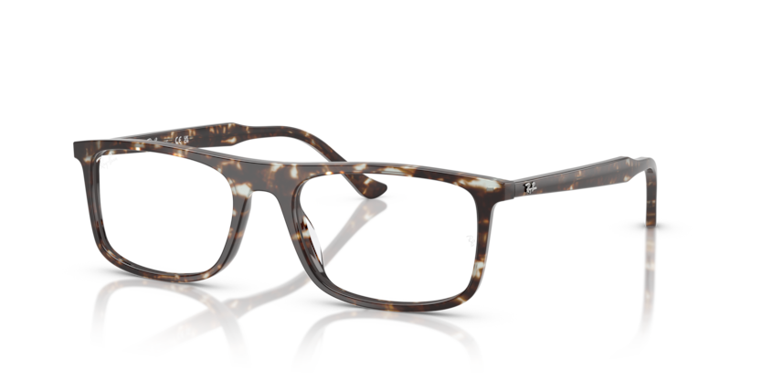 RAYBAN PLASTIC RECTANGLE YELOW WHITE HAVANA  FULL FRAME
