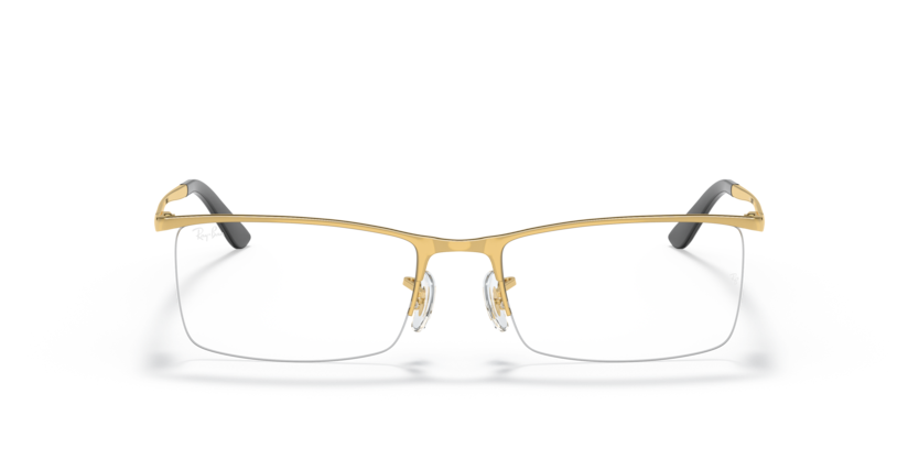 RAYBAN METAL ARISTA GOLD RECTANGLE SEMI RIM FRAME