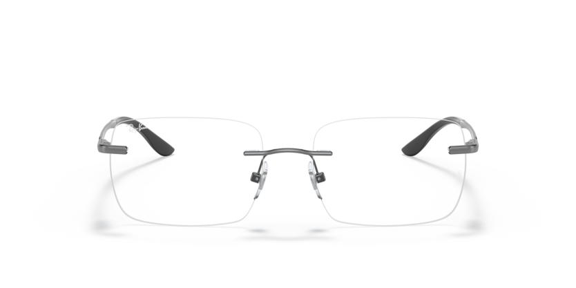 RAYBAN METAL RECTANGLE SILVER RIMLESS FRAME