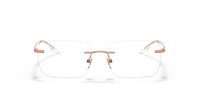 RAYBAN METAL ROSE GOLD SQUARE RIMLESS FRAME