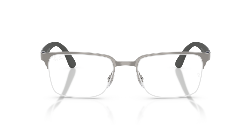 RAYBAN METAL RECTANGLE SEMI RIM GUNMETAL FRAME
