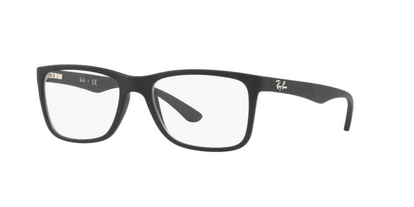 RAYBAN PLASTIC MATTE BLACK SQUARE FULL FRAME