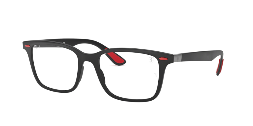 RAYBAN FERRARI PLASTIC SQUARE MATTE BLACK  FULL FRAME
