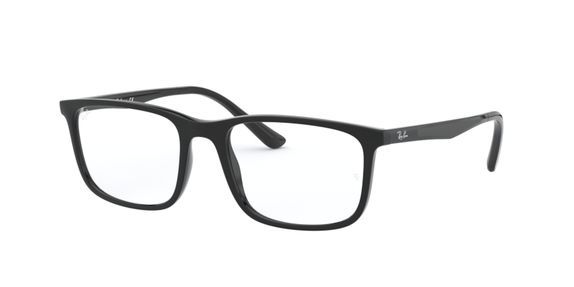 RAYBAN PLASTIC RECTANGLE MATTE BLACK FULL FRAME
