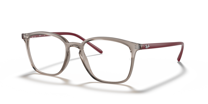 RAYBAN PLASTIC SQUARE TRANSPARENT GREY FULL FRAME