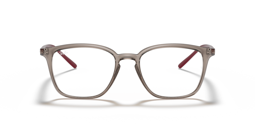 RAYBAN PLASTIC SQUARE TRANSPARENT GREY FULL FRAME