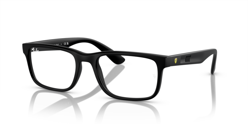 RAYBAN FERRARI PLASTIC RECTANGLE MATTE BLACK FULL FRAME
