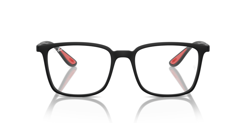 RAYBAN FERRARI PLASTIC SQUARE MATTE BLACK FULL FRAME