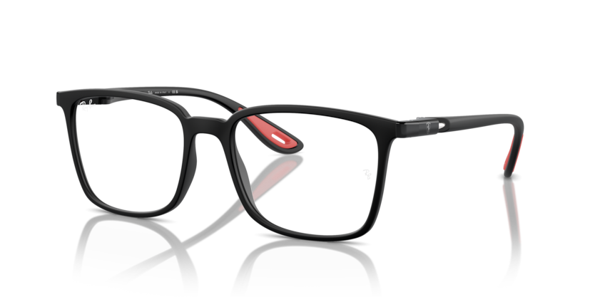 RAYBAN FERRARI PLASTIC SQUARE MATTE BLACK FULL FRAME
