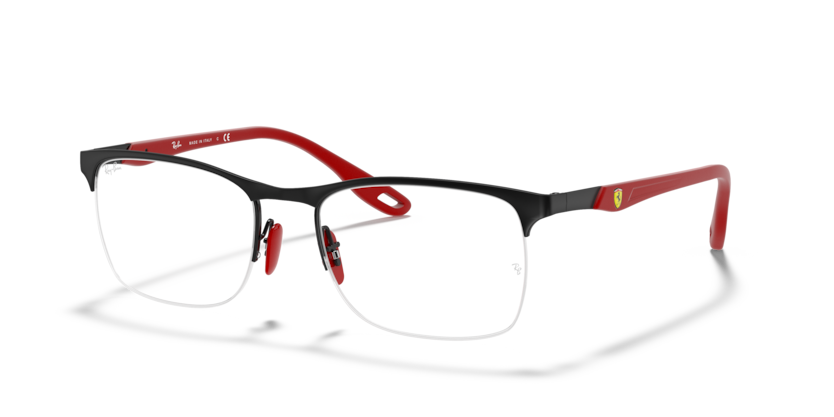 RAYBAN FERRARI METAL MATTE BLACK SEMI RIM FRAME