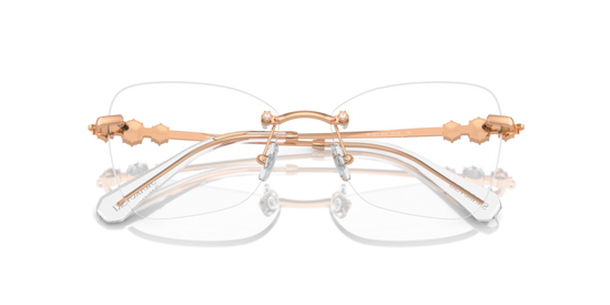 SWAROVSKI METAL ROSE GOLD IRREGULAR RIMLESS FRAME
