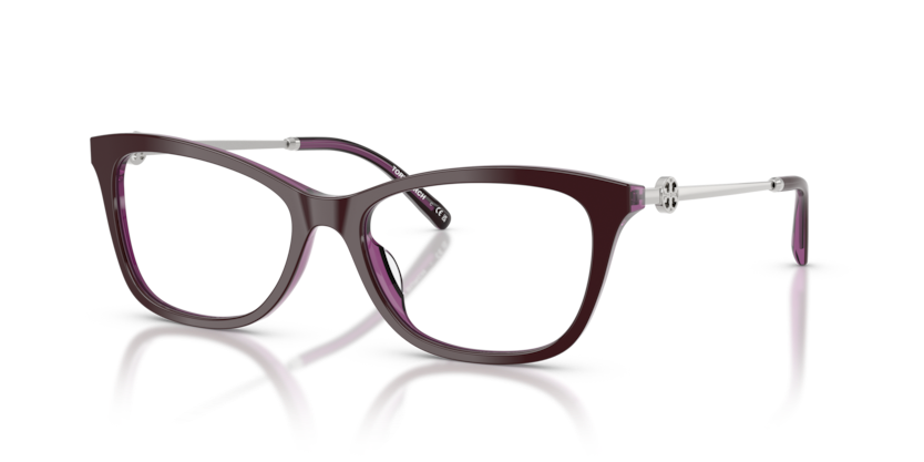 TORY BURCH PLASTIC PURPLE CRYSTAL CATEYE FULL FRAME