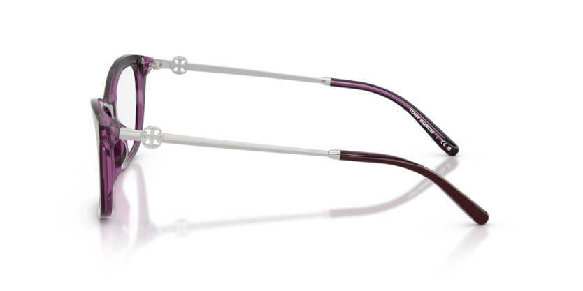 TORY BURCH PLASTIC PURPLE CRYSTAL CATEYE FULL FRAME