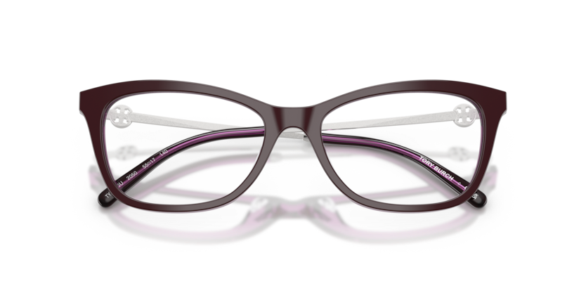 TORY BURCH PLASTIC PURPLE CRYSTAL CATEYE FULL FRAME