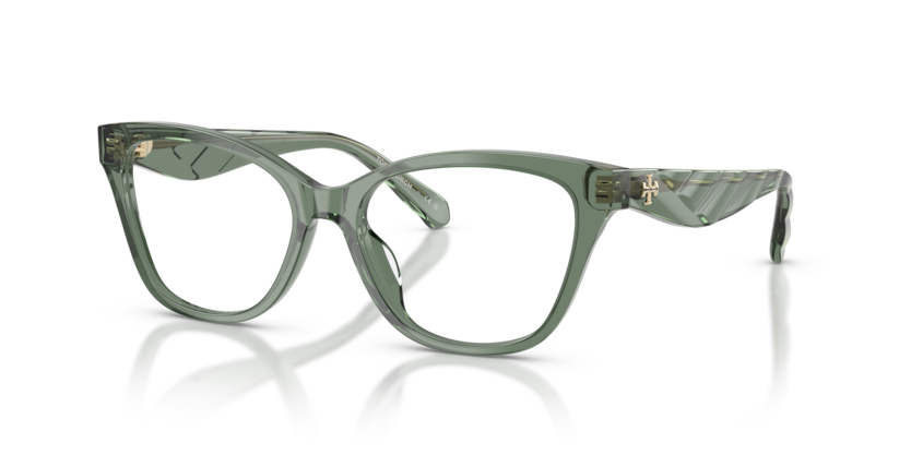 TORY BURCH PLASTIC TRANSPARENT SAGE CATEYE FULL FRAME