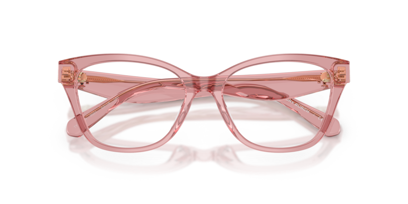 TORY BURCH PLASTIC TRANSPARENT PINK CATEYE FULL FRAME