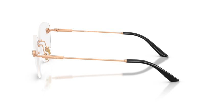 VERSACE METAL ROUND ROSE GOLD RIMLESS FRAME