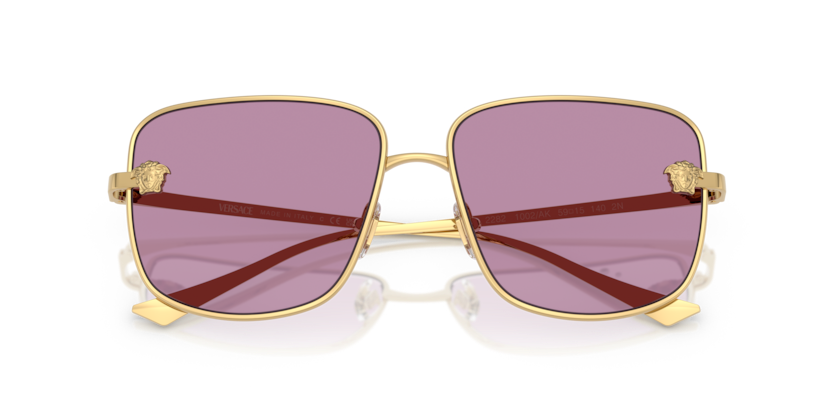 VERSACE METAL GOLD SQUARE FULL SUNGLASS