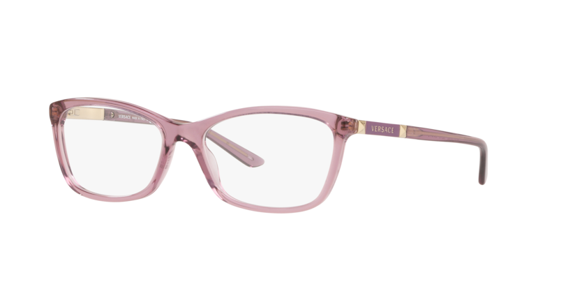 VERSACE PLASTIC TRANSPARENT VIOLET CATEYE FULL FRAME