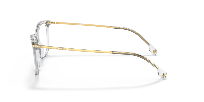 VERSACE PLASTIC TRANSPARENT GREY SQUARE FULL FRAME