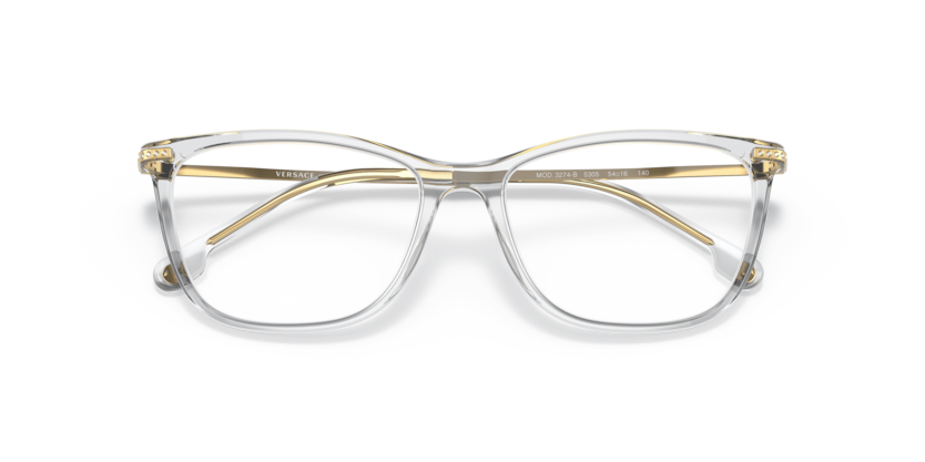 VERSACE PLASTIC TRANSPARENT GREY SQUARE FULL FRAME