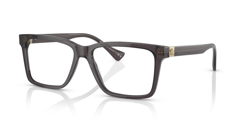 VERSACE PLASTIC TRANSPARENT GREY RECTANGLE FULL FRAME